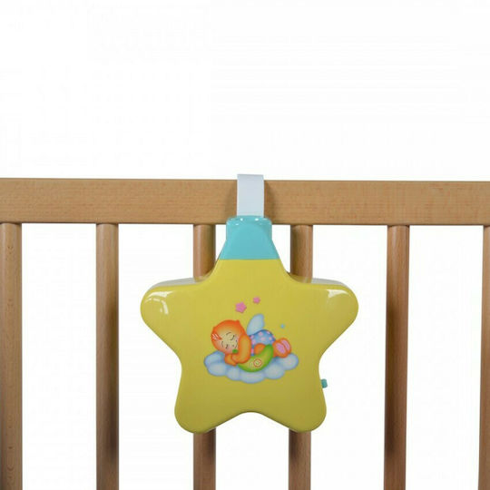 Moni Lămpi De Masă Pentru Copii Proiector Little Angels Cu Proiecție De Stele Galben 15.6x13.9x8.8cm