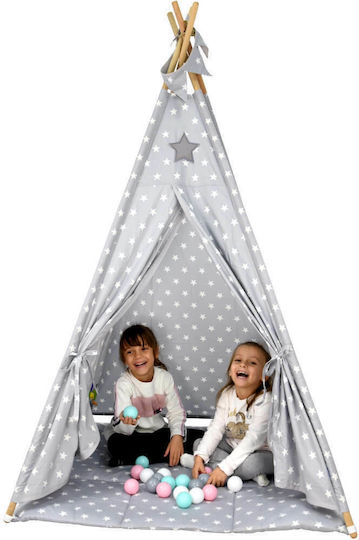 Bebe Stars Kids Indian Teepee Play Tent Stars Gray