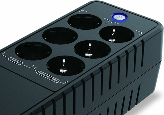 Conceptronic ZEUS05E UPS 650VA 360W με 6 Schuko Πρίζες