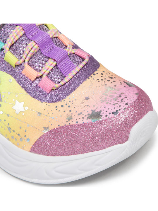 Unicorn Dreams Shoes Kids Sneakers with Scratch & Lights Purple