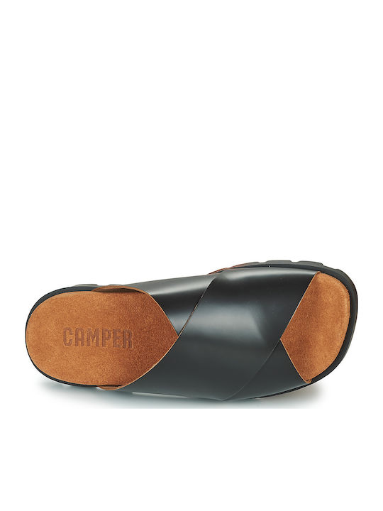 Brutus Leder Herrensandalen in Schwarz Farbe