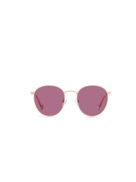 Polaroid Sunglasses with Pink Metal Frame and Pink Polarized Lens PLD6171/S 35J/0F