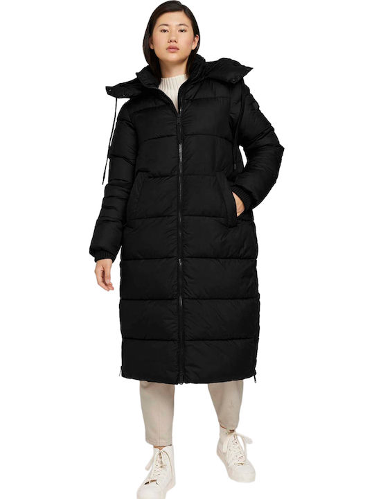 Lungă Jachetă de femei Puffer Negru
