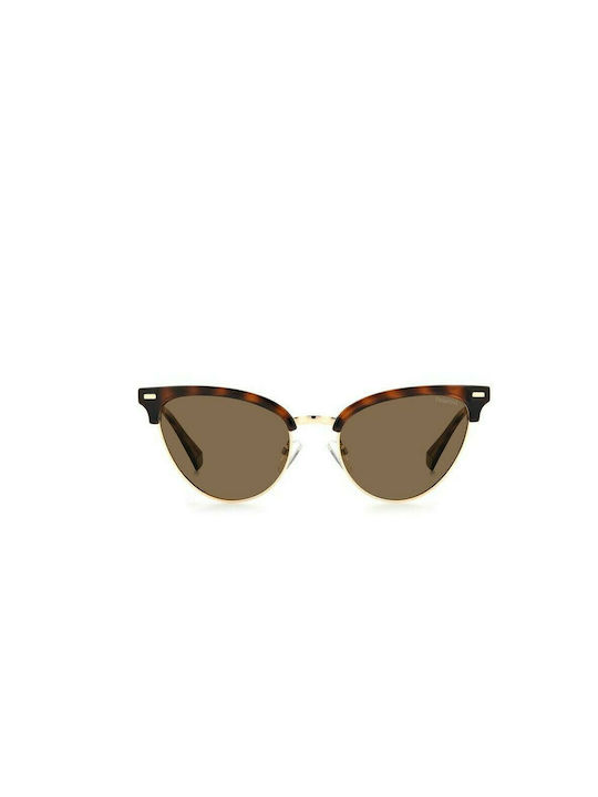 Polaroid Women's Sunglasses with Brown Tartaruga Frame and Brown Polarized Lens PLD4122/S 086/SP