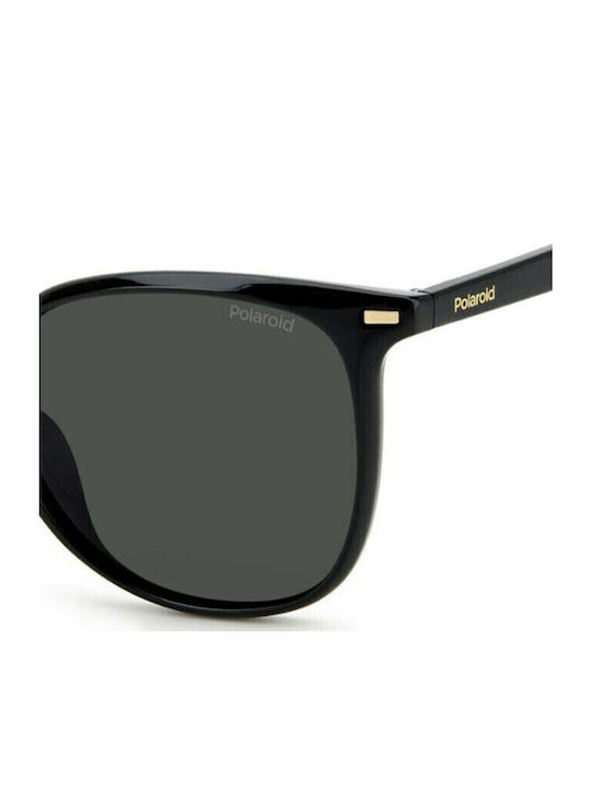 Polaroid Women's Sunglasses with Black Plastic Frame and Black Polarized Lens PLD4125/G/S 807