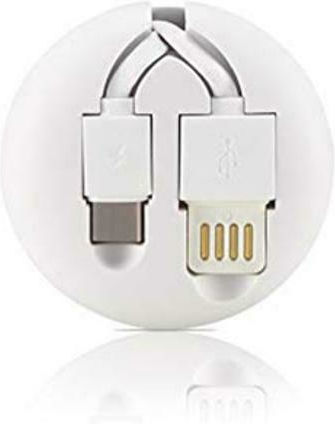 Remax Cutebaby RC-099a Подвижен USB 2.0 Кабел USB-C Мъжки - USB-A Бял 1м
