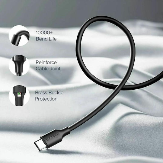 Ugreen US287 USB 2.0 Cable USB-C male - USB-A 18W PD Μαύρο 0.25m 60114