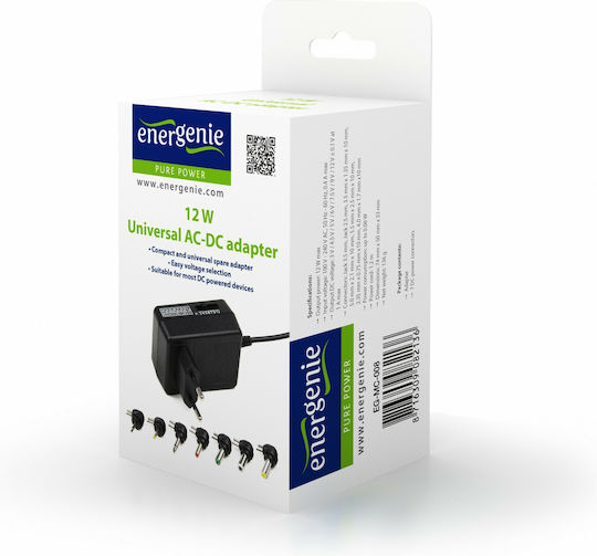 Energenie Universal Power Adapter 12V 2A with Power 24W with Plug Set (EG-MC-009)
