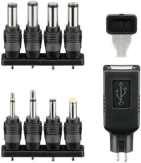 Goobay Einstellbar Universal Netzteil 3 bis 12V 1.5A 18W mit 8 Steckern (53997)