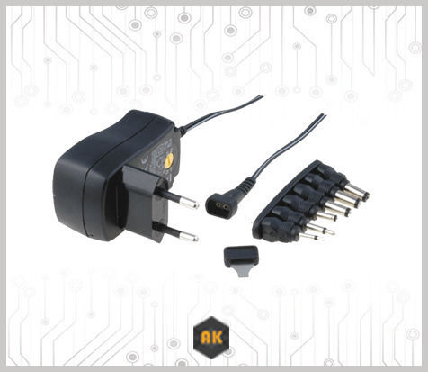 Minwa Universal Power Adapter Adjustable Voltage 3 to 12V 1A with Power 12W with Plug Set (MW 3K10GS)