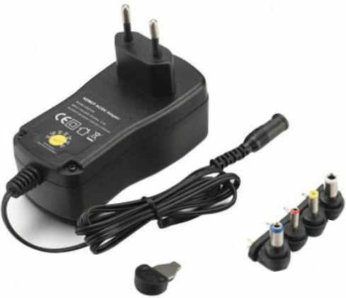 KAL Electronics Universal Power Adapter Adjustable Voltage 12 to 24V 1A with Power 24W with 4 Plugs (YSV1500-1000)