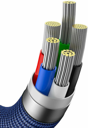 Baseus Crystal Shine Braided USB-C to Lightning Cable 20W Blue 1.2m (CAJY000203)