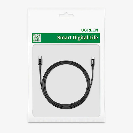Ugreen US300 USB 2.0 Cable USB-C male - USB-C 100W PD Μαύρο 1m 80371