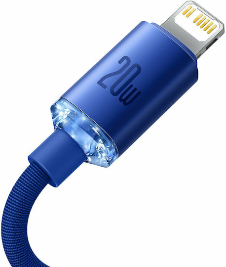 Baseus Crystal Shine Braided USB-C to Lightning Cable 20W Blue 1.2m (CAJY000203)