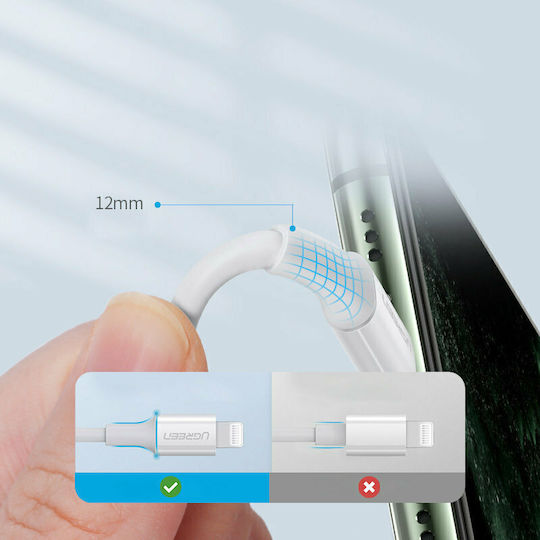 Ugreen US171 USB-C to Lightning Cable 36W Λευκό 1.5m (60748)
