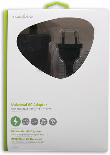 Nedis Universal Τροφοδοτικό 12V 2.25A με Ισχύ 27W με σετ βυσμάτων (ACPA008)