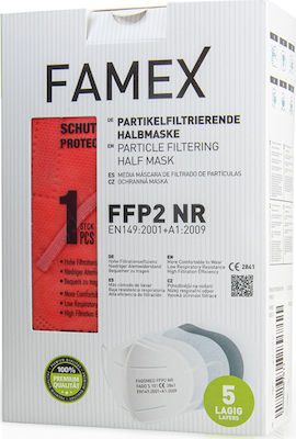 Famex Particle Filtering Half Mask FFP2 NR Schutzmaske FFP2 Rot 1Stück