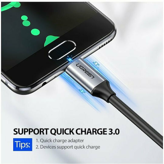 Ugreen USB 3.1 Video Cable USB-C Male - USB-C 60W PD Black 1.5m 50751