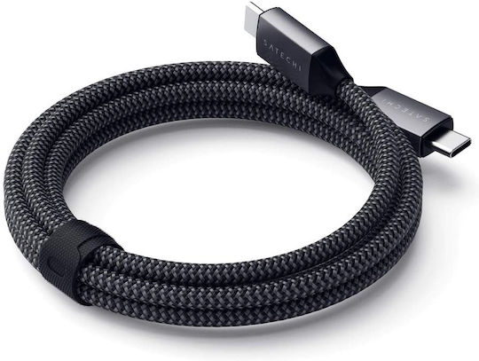 Satechi Braided USB 2.0 Cable USB-C male - USB-C 100W Μαύρο 2m ST-TCC2M
