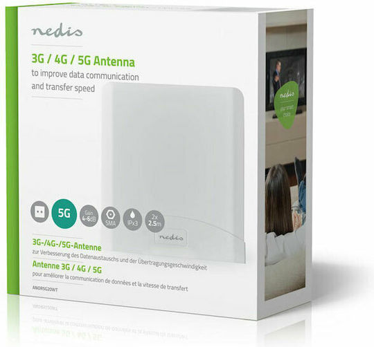 Nedis External 4G Sectorial Antenna 6dBi with SMA Connection ANOR5G20WT