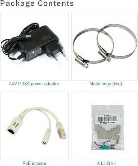 MikroTik LHG 5 3pcs Εξωτερική Κεραία WiFi Παραβολική 24.5dBi με σύνδεση Ethernet