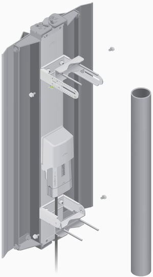Ubiquiti airMAX Titanium Sector V2G-Ti Extern Wi-Fi-Antenne WiFi Sektoralantenne 17dBi mit SMA-Anschluss