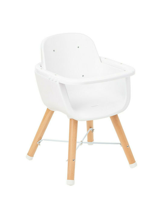 Kikka Boo Woody Highchair 2 in 1 & Leatherette Seat Beige