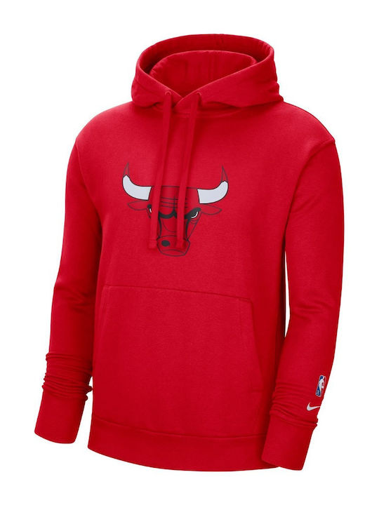 Chicago Bulls Essential Hanorac Fleece cu Glugă Roșu