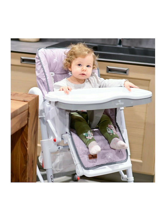 Lorelli Gusto Foldable Baby Highchair with Adjustable Height Gray Rabbits