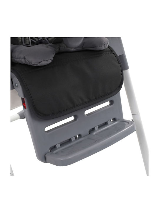 vidaXL Foldable Baby Highchair with Adjustable Height Gray