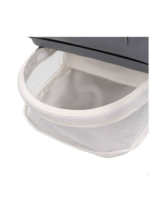 vidaXL Foldable Baby Highchair with Adjustable Height Gray