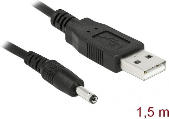 DeLock USB 2.0 Kabel USB-A-Stecker - DC Schwarz 1.5m 82377
