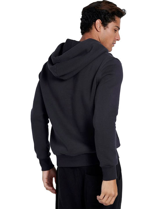 BodyTalk Herren Sweatshirt mit Kapuze und Taschen Schwarz