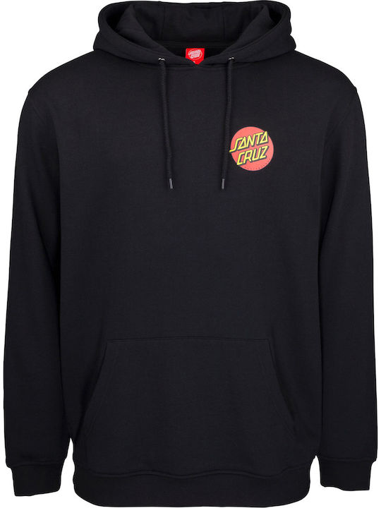 Classic Dot Chest Sweatshirt mit Kapuze Schwarz
