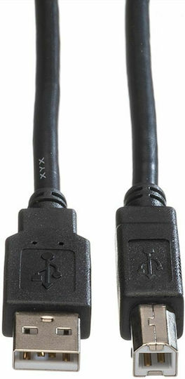 Roline USB 2.0 Кабел USB-A мъжки - USB-B мъжки Черен 3м 11.02.8830