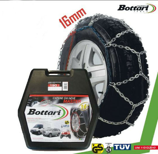 Bottari Master T16 No 260 Αντιολισθητικές Αλυσίδες Πάχους 16mm Αυτοκινήτου 4x4 2τμχ