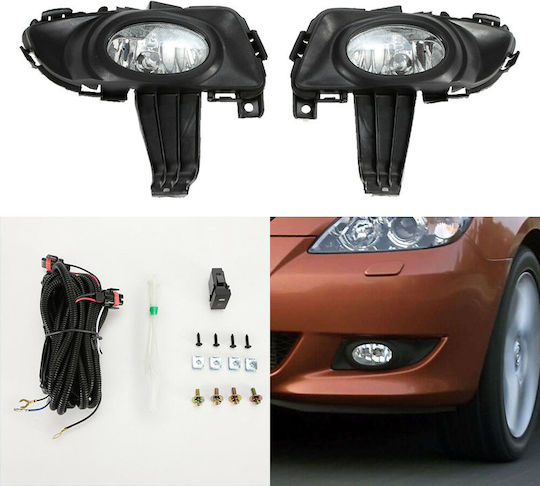 Στρογγυλοί Προβολείς Ομίχλης Αυτοκινήτου Mazda 3 2007-2009 Sedan 2τμχ