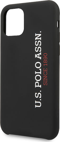 U.S. Polo Assn. Vertical Logo Back Cover Silicon Negru (iPhone 11 Pro)