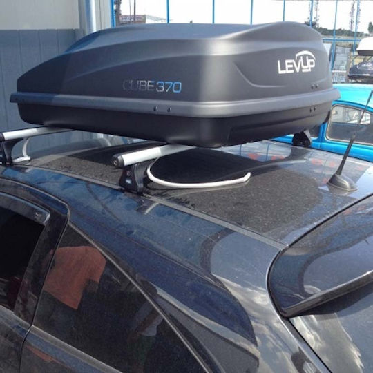 Levup Cube Car Roof Box with Single Opening and 370lt Capacity Black