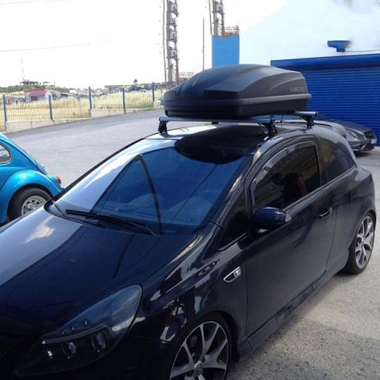 Levup Cube Car Roof Box with Single Opening and 370lt Capacity Black