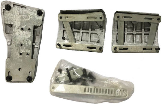 Auto Gs Pedalsatz Universal Silber 3Stück