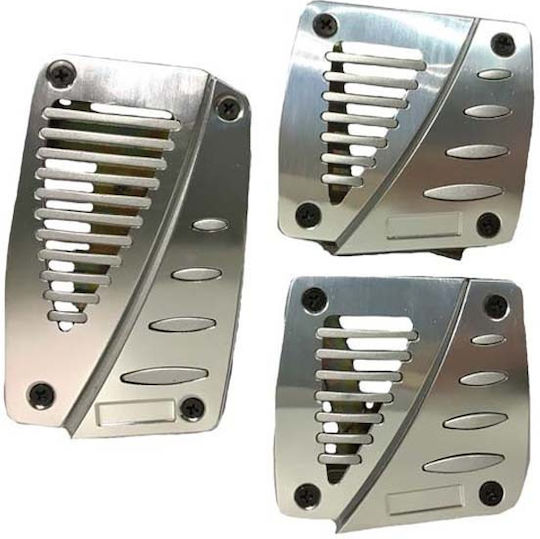 Auto Gs Set de pedale Autoturism Universal Aluminiu Argintiu 3buc