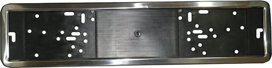 AMiO Car License Plate Frame Plastic 53 x 12cm Chromium 1pcs