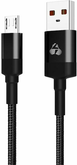 Powertech Braided USB 2.0 spre micro USB Cablu Negru 1m (PTR-0080) 1buc