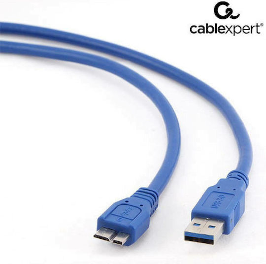 Cablexpert Regular USB 3.0 to micro USB Cable Μπλε 0.5m (CCP-mUSB3-AMBM-0.5M)