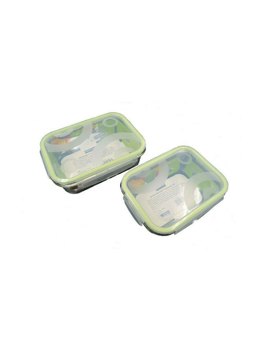 Sidirela Glass Lunch Box Green 1500ml Ε-3547