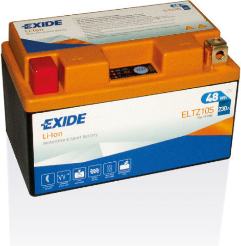 Exide li-ion Lithium Motorradbatterie YTZ10S 230A mit Kapazität 230Ah und 48Wh