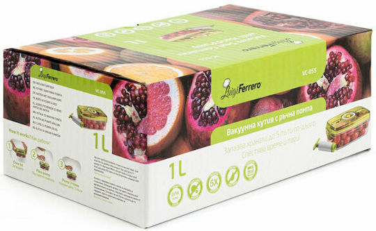 Luigi Ferrero Plastic Lunch Box Green 1400ml