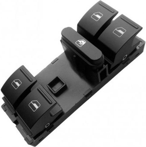 Carner Car Window Switch for Seat Altea / Ibiza / Leon / Toledo / Alhambra Volkswagen Caddy / Touran / Golf / Passat / Jetta / Polo / Amarok / Tiguan / Touareg / Eos Black