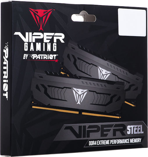 Patriot Viper Steel DDR4 32GB RAM με 2x16GB Modules και Ταχύτητα 3200 για Desktop